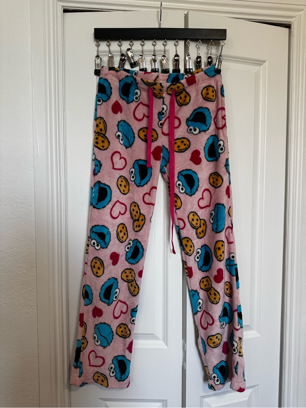 Pink Cookie Monster Fleece Pajama Pants
